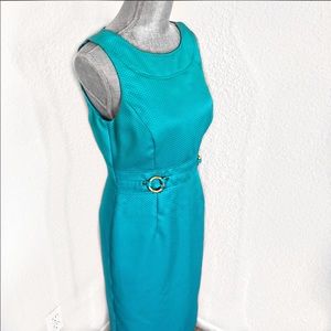 Tahari Jackie O Sleeveless Bamboo Dress Size 4